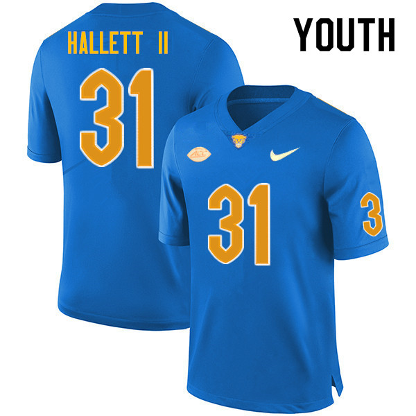 Youth #31 Erick Hallett II Pitt Panthers College Football Jerseys Sale-Royal